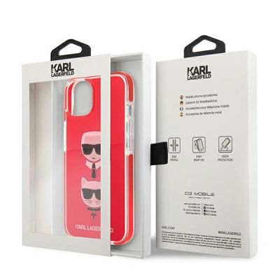 8. Karl Lagerfeld Karl&Choupette Head Case for iPhone 13/14/15 - Red
