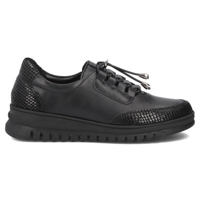 2. Women's leather half-notes on a wedge, black Filippo DP8102