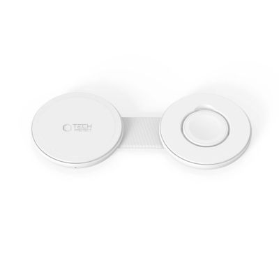 4. Tech-Protect A55 2in1 MagSafe 25W QI2.2 Wireless Charger + USB-C / USB-C Cable 100cm - White