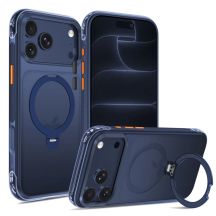 Tech-Protect MagAir Stand MagSafe CC Case for iPhone 18 Pro / 17 Pro - Matte Navy Blue