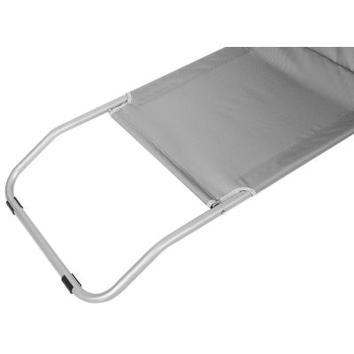 7. FOLDABLE BEACH CHAIR WITH CANOPY ON WHEELS 116x62x62-90CM GRAY