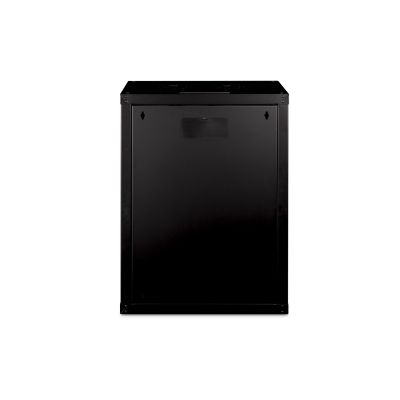 3. Digitus Unique 19" 16U wall-mounted network cabinet 600x450, glass door, black, undivided, assembled, 100kg