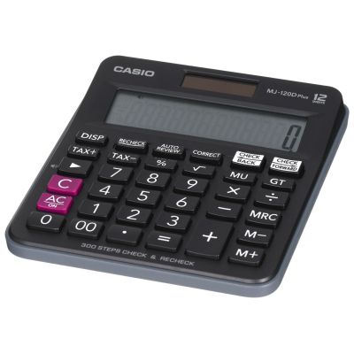 7. CASIO MJ-120D PLUS OFFICE CALCULATOR BLACK, 12-DIGITAL DISPLAY