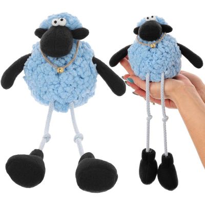 SITTING LAMB BLUE 10+25CM SPRING DECORATION