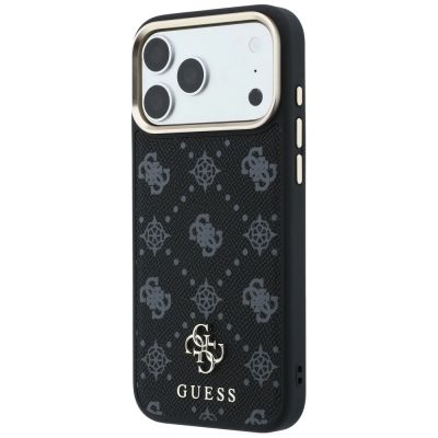 2. Guess Peony 4G Small Logo MagSafe Case for iPhone 17 Pro / 18 Pro - Black