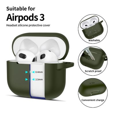 2. Tech-Protect Silicone Hook Case for Apple AirPods 3 - Green