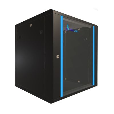 14. Extralink EX.7256 - 19" 12U 600x600 Black Wall Mount Cabinet