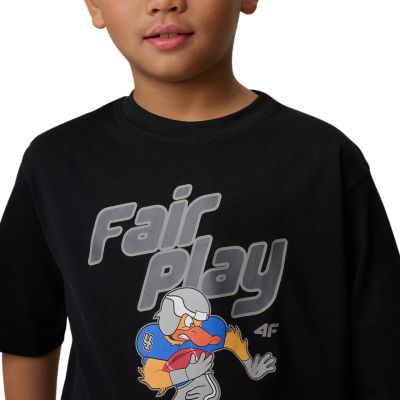 4. Boy's T-shirt 4F M3012 deep black 4FJWSS26TTSHM3012 20S