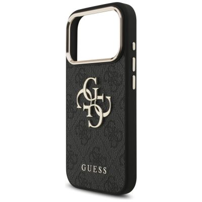 6. Guess 4G Big 4G Classic Logo Case for iPhone 17 Pro - Black and Gold