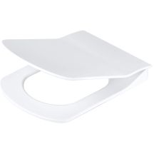 Slim, soft-close toilet seat