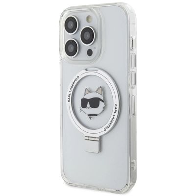 2. Karl Lagerfeld KLHMP15XHMRSCHH iPhone 15 Pro Max 6.7" white/white hardcase Ring Stand Choupette Head MagSafe