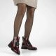 7. Women’s burgundy patent leather croc-effect ankle boots Filippo DBT7191