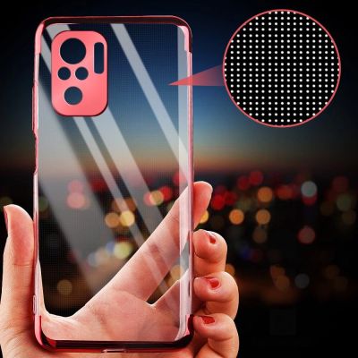 5. Clear Color Case Gel TPU Electroplating frame Cover for Xiaomi Redmi Note 10 5G / Poco M3 Pro blue