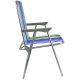 8. REDCLIFFS FOLDING CHAIR WITH ARMRESTS, BLUE STRIPES