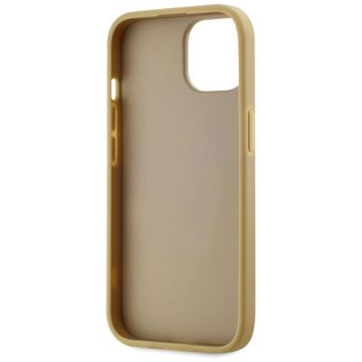 7. Karl Lagerfeld Wrinkled Metal Signature iPhone 15 Case - Gold