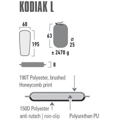 12. Self-inflating mat High Peak Kodiak L 195x60x8 41130