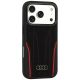 2. Audi R8 Genuine Leather MagSafe Case for iPhone 18 Pro / 17 Pro - Black and Red
