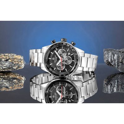 6. Men's Watch Giewont Chronograph Sapphire Silver Black GW9140-B1