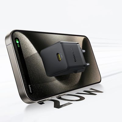 10. Baseus Palm 1C 20W Wall Charger (with Baseus Mini White USB-C 60W (20V/3A) 1m Cable) - Black