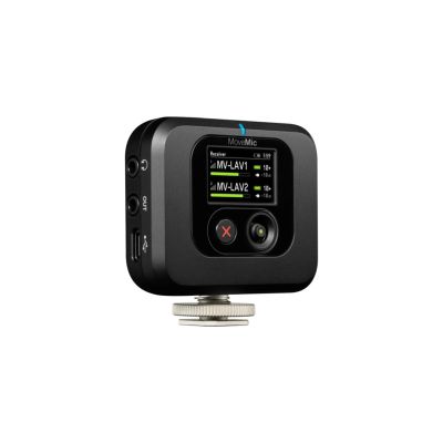 2. Shure MV-TWO-KIT-Z6 - Set of two MoveMic MV-LAV wireless microphones, charging case, receiver