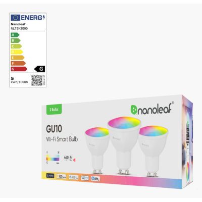 3. Nanoleaf Essentials Smart – Set of 3 GU10 Bulbs (WiFi)