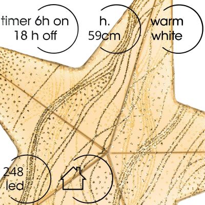 3. STAR LIGHT DECORATION 59x59CM 248LED