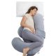 2. Momcozy PP007 | F-Shaped Pregnancy Pillow | Gray