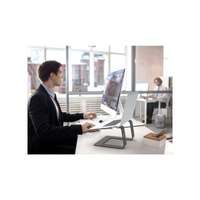 4. Port Designs 901103 Laptop Stand Notebook Holder Aluminum, Black 39.6 cm (15.6")