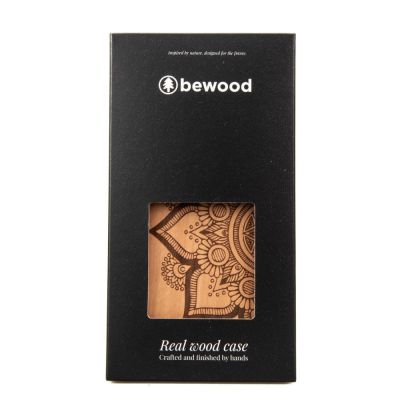 5. Bewood Mandala Apple Tree Wooden Case for iPhone 14 Plus - Light Brown