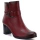 6. Women's insulated ankle boots with a block heel, red M.Daszyński SA125-32