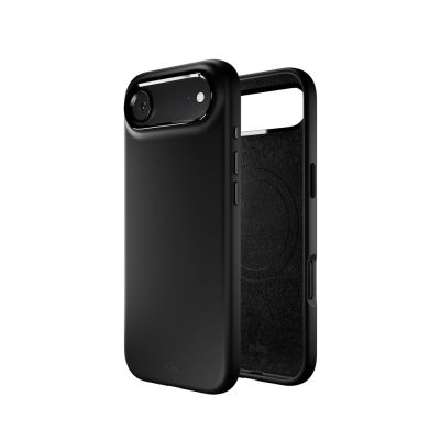 4. Puro Icon Mag Pro Liquid Silicone Case for iPhone 17 Air, MagSafe Compatible, with Camera Protection and Aluminum Buttons - Black
