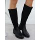 5. Women's leather ankle boots with insulated sole, black Rieker 9551