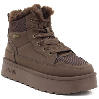 5. Women's brown Big Star platform snow boots UU274168