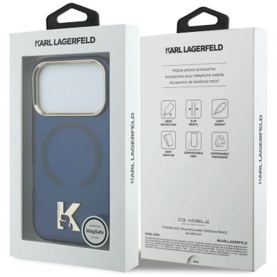 8. Karl Lagerfeld IML K Head Logo MagSafe Case for iPhone 17 Pro Max - Blue