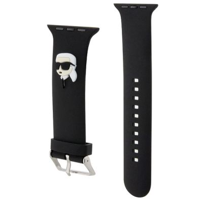 3. Karl Lagerfeld 3D Rubber Karl Head strap for Apple Watch 42/44/45/49mm - black