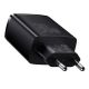 8. BASEUS 2XUSB WALL CHARGER, USB-C (BLACK)