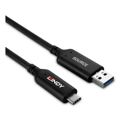 4. 10m Lindy USB 3.2 Gen 1 Type-A to Type-C Hybrid Cable