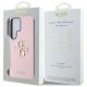 8. Guess Grained Big 4G Logo Small Classic Logo Case for Samsung Galaxy S25 Ultra pink