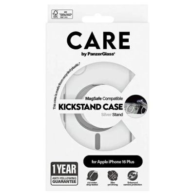 4. CARE by PanzerGlass Feature Kickstand Case iPhone 16 Plus 6.7" silver/silver MagSafe 1327