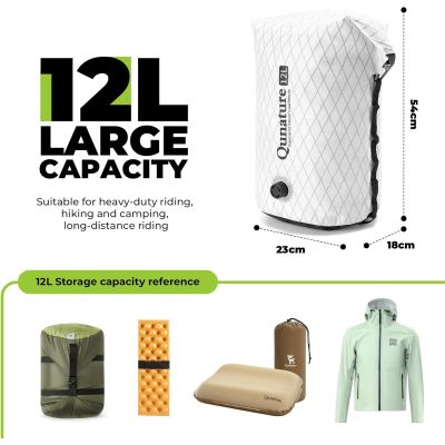 2. Qunature waterproof bag with valve white 12l