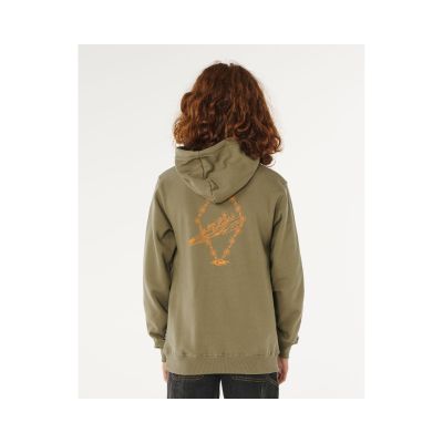 2. RIP CURL Eternal Shred Art Hood-Boy Green