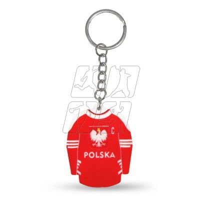 Keychain hockey jersey Poland (Away) SREBBREKH-PL