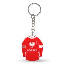 Keychain hockey jersey Poland (Away) SREBBREKH-PL