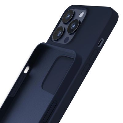 4. 3mk Silicone Case for iPhone 16 Pro - Navy Blue