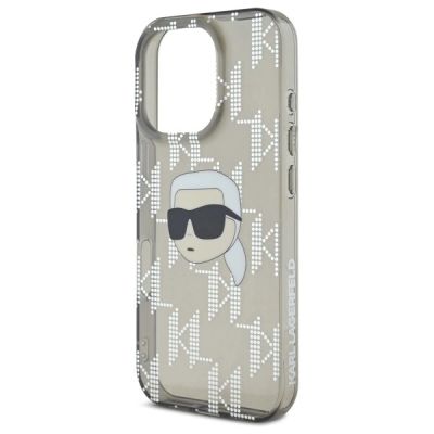 6. Karl Lagerfeld IML Karl Head Electroplated iPhone 16 Pro Case - Black