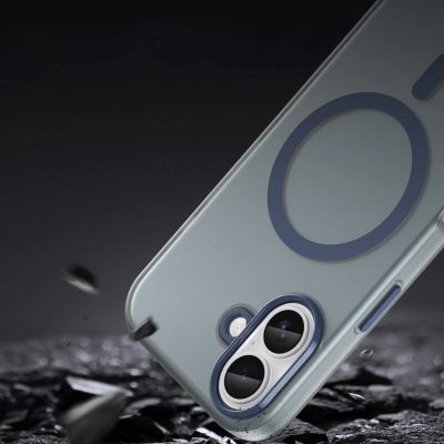 8. Magnetic Abrasive iPhone 17 Case Compatible with MagSafe - Matte Blue