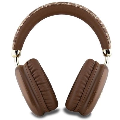 3. Guess GCube Metallic Script Logo Bluetooth on-ear headphones - brown