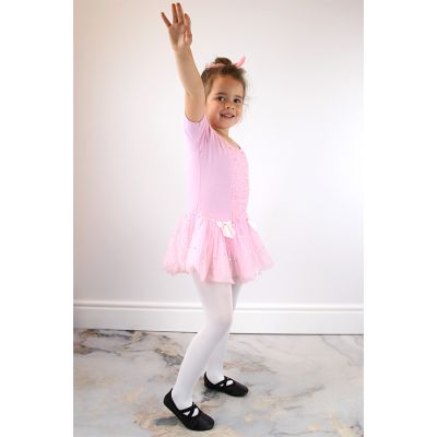 7. Jr Nazo Black Leather Dance Ballet Shoes with Elastic Bands