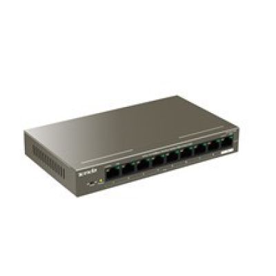 8. Tenda TEF1109P-8-102W Fast Ethernet (10/100) Network Links Support PoE Metallic