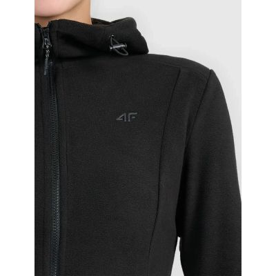 4. Women's fleece jacket with hood 4F 4FWMM00TFLEF468-20S
